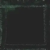 Textured square frame with dense vertical fiber pattern in deep green and black tones, displaying a distressed, organic aesthetic.